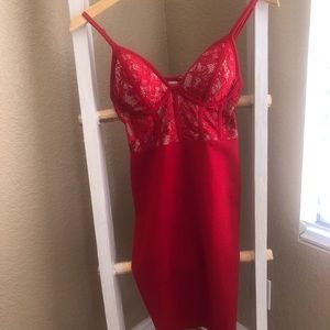Lace Red cocktail dress